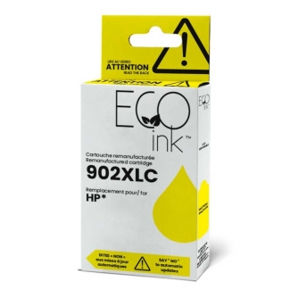 Réusinée HP 902XL (T6M10AN). Cartouche d'encre. Rendement élevé. Jaune. EcoInk-2