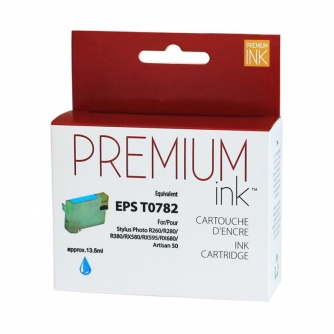 Epson 78 (T078220). Cartouche compatible. Cyan. Premium Ink-1