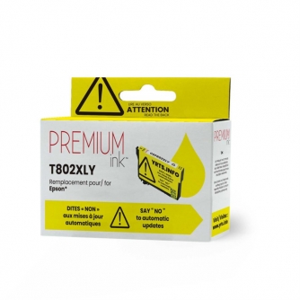 Epson 802XL (T802XL420-S). Cartouche compatible. Rendement élevé. Jaune. Premium Ink-2