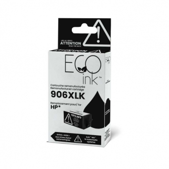 Réusinée HP 906XL (T6M18AN). Cartouche d'encre. Rendement très élevé. Noir. EcoInk-2