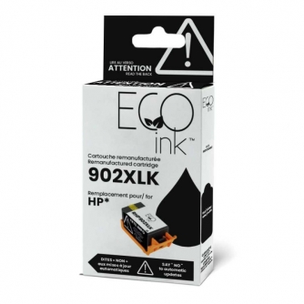 Réusinée HP 902XL (T6M14AN). Cartouche d'encre. Rendement élevé. Noir. EcoInk-2