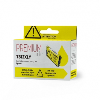 Epson 812XL (T812XL420-S). Cartouche compatible. Rendement élevé. Jaune. Premium Ink-2