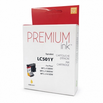 Brother LC501Y. Cartouche compatible. Jaune Premium Ink-1
