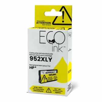 Réusinée HP 952XL (L0S67AN). Cartouche d'encre. Rendement élevé. Jaune. EcoInk-2