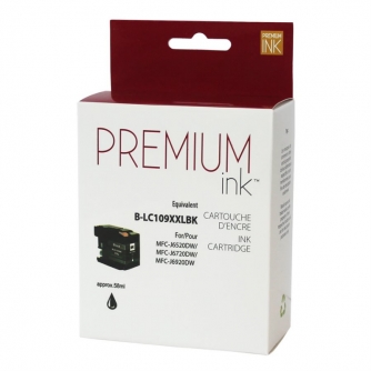Brother LC109BK. Cartouche compatible. Noir. Premium Ink-1