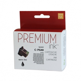 Canon PG-40 (0615B002). Cartouche réusinée. Noir. Premium Ink-1
