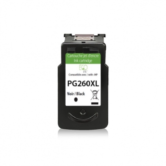 Canon PG-260XL (3706C001). Cartouche réusinée. Rendement élevé. Noir. EcoInk-2