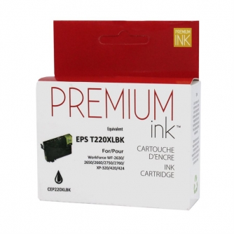 Epson 220XL (T220XL120). Cartouche compatible. Rendement élevé. Noir. Premium Ink-1