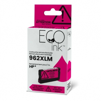 Réusinée HP 962XL (3JA01AN). Cartouche d'encre. Rendement élevé. Magenta. EcoInk-2