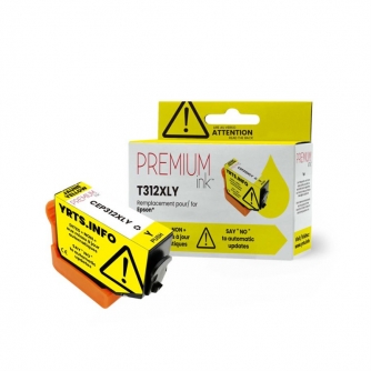Epson 312XL (T312XL420). Cartouche compatible. Rendement élevé. Jaune. Premium Ink-1