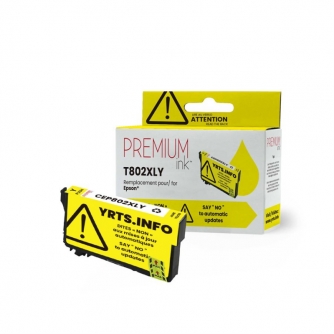 Epson 802XL (T802XL420-S). Cartouche compatible. Rendement élevé. Jaune. Premium Ink-1