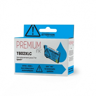 Epson 802XL (T802XL220-S). Cartouche compatible. Rendement élevé. Cyan. Premium Ink-2