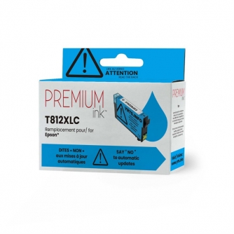 Epson 812XL (T812XL220-S). Cartouche compatible. Rendement élevé. Cyan. Premium Ink-2
