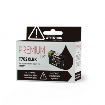 Epson 702XL (T702XL120). Cartouche compatible. Rendement élevé. Noir. Premium Ink-2