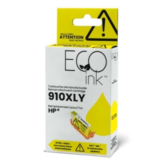 Réusinée HP 910XL (3YL64AN). Cartouche d'encre. Rendement élevé. Jaune. EcoInk-2