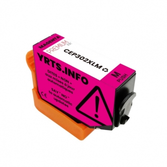 Epson 302XL (T302XL320). Cartouche compatible. Rendement élevé. Magenta. Premium Ink-3