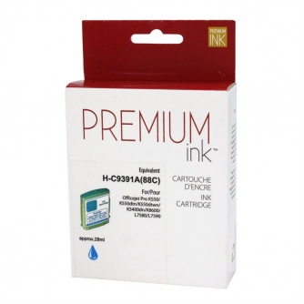 Compatible HP 88XL (C9391AN). Cartouche. Rendement élevé. Cyan. Premium Ink-1
