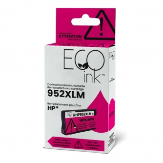 Réusinée HP 952XL (L0S64AN). Cartouche d'encre. Rendement élevé. Magenta. EcoInk-2