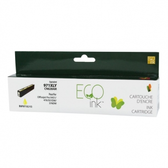 Réusinée HP 971XL (CN628AM). Cartouche d'encre. Rendement élevé. Jaune. EcoInk-1