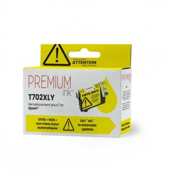 Epson 702XL (T702XL420). Cartouche compatible. Rendement élevé. Jaune. Premium Ink-2