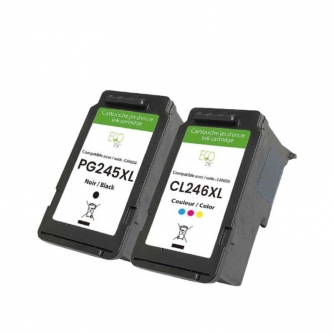 Canon PG-245XL / CL-246XL (8278B006). Cartouche réusinée. Rendement élevé CMYK EcoInk-3