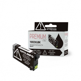 Epson 812XL (T812XL120-S). Cartouche compatible. Rendement élevé. Noir. Premium Ink-1