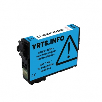 Epson 222 (T222220-S). Cartouche compatible. Cyan. Premium Ink-2