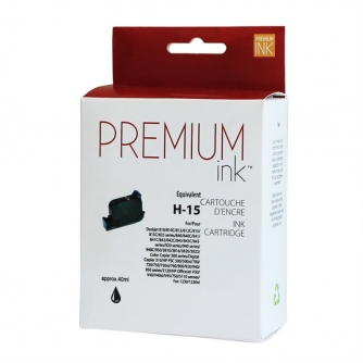 Compatible HP 15 (C6615A). Cartouche d'encre. Noir. Premium Ink-1