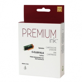 Canon CLI-251XL (6452B001). Cartouche compatible. Rendement élevé Gris. Premium Ink-1
