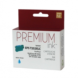 Epson 252XL (T252XL220). Cartouche compatible. Rendement élevé. Cyan. Premium Ink-1