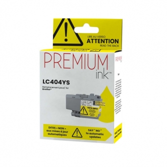 Brother LC404Y. Cartouche compatible. Jaune. Premium Ink-2