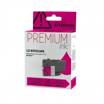 Brother LC401XLM. Cartouche compatible. Rendement élevé. Magenta. Premium Ink-2