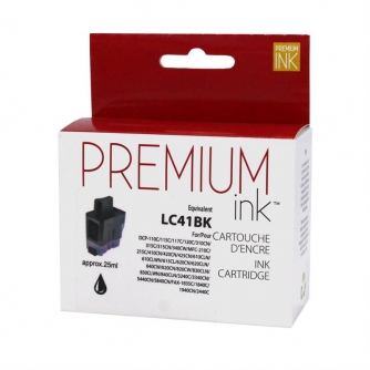 Brother LC41BK. Cartouche compatible. Noir. Premium Ink-1