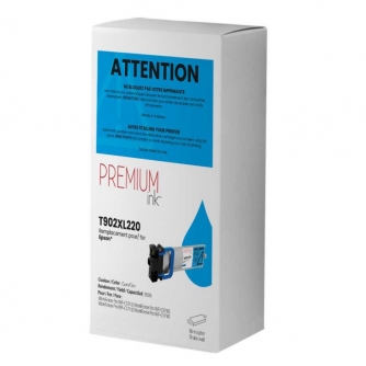 Epson 902XL (T902XL220). Cartouche compatible. Rendement élevé. Cyan Premium Tone-2
