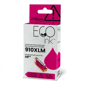 Réusinée HP 910XL (3YL63AN). Cartouche d'encre. Rendement élevé. Magenta. EcoInk-2