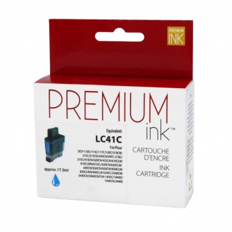 Brother LC41C. Cartouche compatible. Cyan. Premium Ink-1