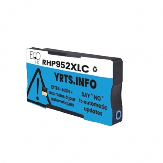 Réusinée HP 952XL (L0S61AN). Cartouche d'encre. Rendement élevé. Cyan. EcoInk-3