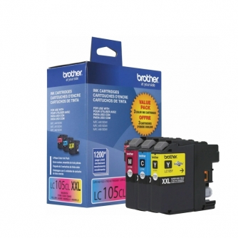 Brother LC1013PKS. Combo 3 cartouches originales d'encre LC101. Cyan, magenta, jaune-1