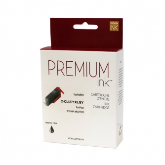 Canon CLI-271XL (0340C001). Cartouche compatible. Rendement élevé Gris. Premium Ink-1
