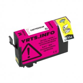 Epson 702XL (T702XL320). Cartouche compatible. Rendement élevé. Magenta. Premium Ink-3