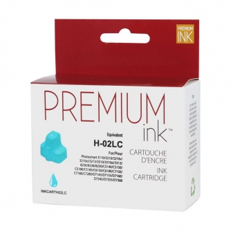 Compatible HP 02 (C8774WN). Cartouche d'encre. Cyan Pâle. Premium Ink-1