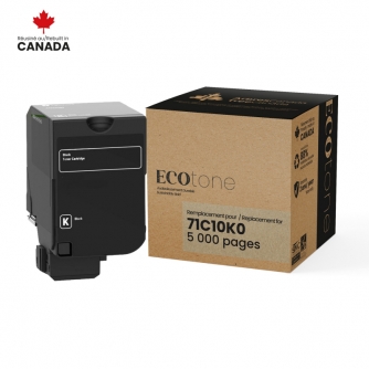 Lexmark 71C10K0. Cartouche de toner réusinée. Noir Ecotone-1