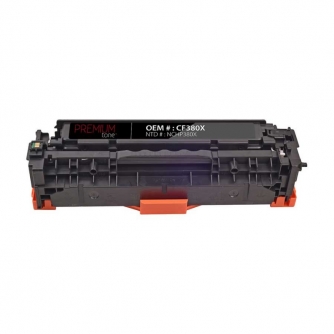 Compatible HP 312X (CF380X). Cartouche de toner. Rendement élevé. Noir. Premium Tone-2
