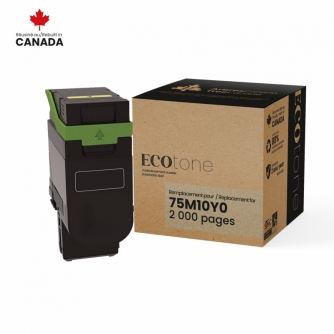 Lexmark 75M10Y0. Cartouche de toner réusinée. Rendement régulier Jaune Ecotone-1