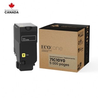 Lexmark 71C10Y0. Cartouche de toner réusinée. Jaune Ecotone-1