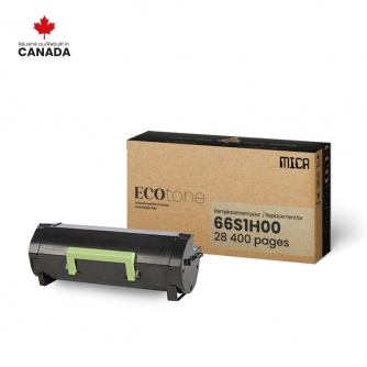 Lexmark 66S1H00. Cartouche de toner MICR réusinée. Rendement élevé Noir. Ecotone-1