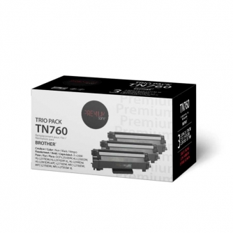 Brother TN760. Cartouches de toner compatibles. Rendement élevé. Noir. Emballage écono (3)-2