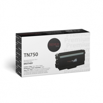 Brother TN750. Cartouche de toner compatible. Noir. Premium Tone-2