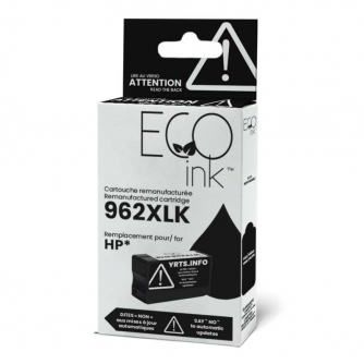 Remanufactured HP 962XL (3JA03AN). Black ink Cartridge High Yield. EcoInk-2