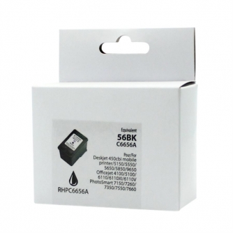 Remanufactured HP 56 (C6656A). Black Ink Cartridge. Premium Ink-1